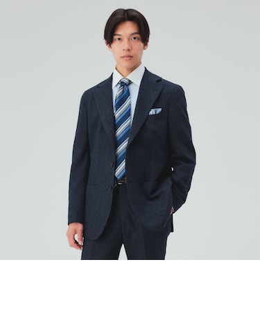 フランネル 3ボタン ジャケット（セットアップ対応）