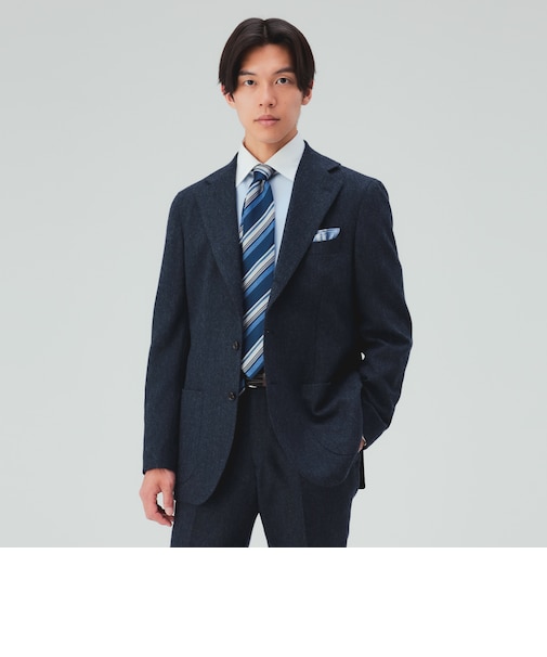 フランネル 3ボタン ジャケット（セットアップ対応）