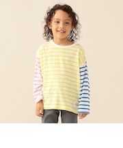 ボーダー ロング Tシャツ 2026FW(90~140cm)キッズ 定番 カジュアル プチプラ