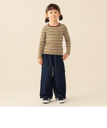【WEB限定】サイドフリル デニム 2026FW(90~140cm)女の子 フリル 通園 通学