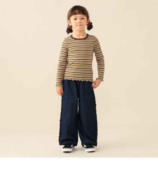 【WEB限定】サイドフリル デニム 2026FW(90~140cm)女の子 フリル 通園 通学