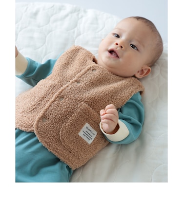 【WEB限定】ベビー ボア ベスト 2026FW（70～80cm）秋冬 定番 人気 プチプラ カジュアル もこもこ