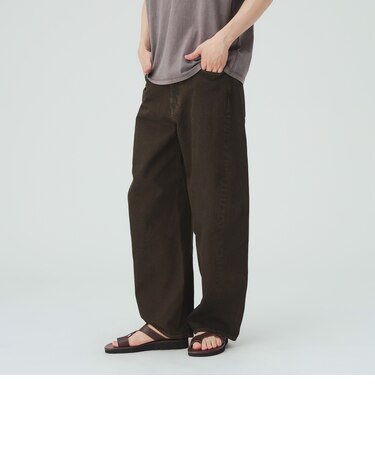 カーブ ワイド ストレート デニムパンツ