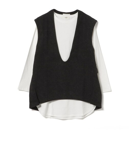 Vネック ベスト ロングTシャツ セット