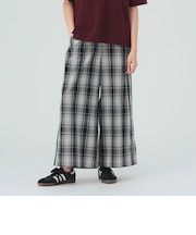 チェック ワイドパンツ