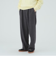 ウールライク 2タック ワイド スラックス