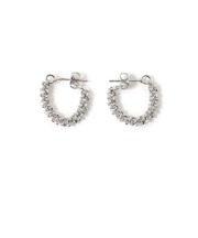 メッシュ フープ ピアス