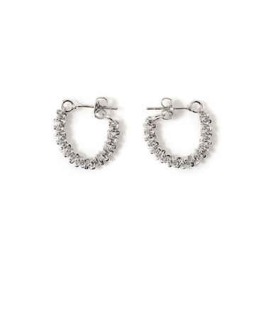 メッシュ フープ ピアス