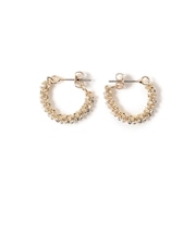 メッシュ フープ ピアス