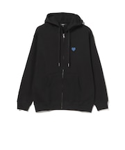 ハートロゴ ワンポイント フルジップパーカー