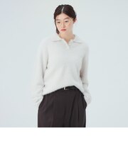 シャギー ポロ ニット