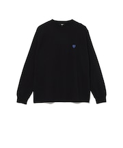 ハート ワンポイント刺繍 ロングスリーブ Tシャツ