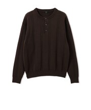 針抜き ヘンリーネック ニット