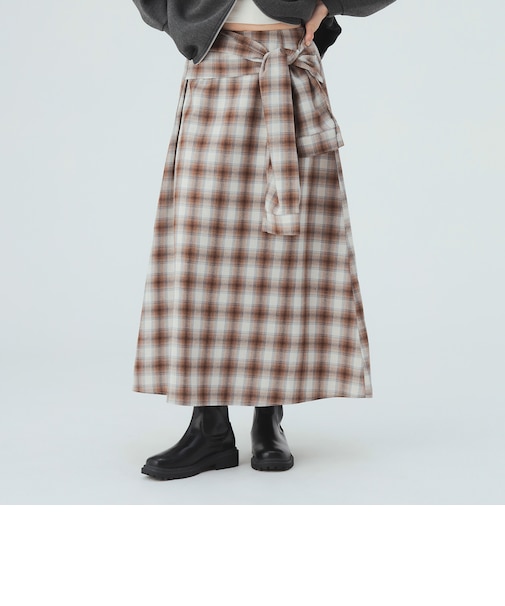 シャツ巻き風 スカート