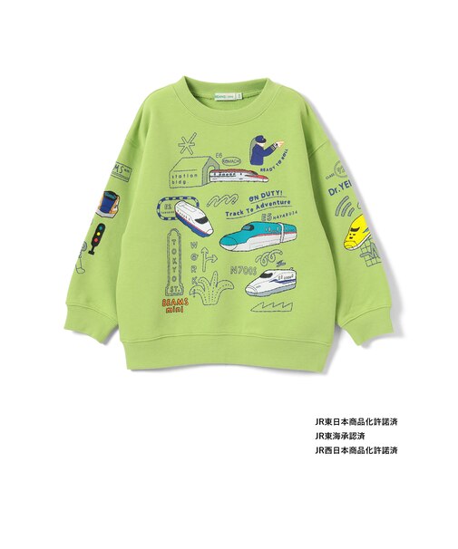 JR 新幹線 スウェット プルオーバー 2026FW(90~130cm)こまち ドクターイエロー かがやき はやぶさ やまびこ N700S 電車好き