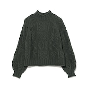 パッチワーク ニット プルオーバー