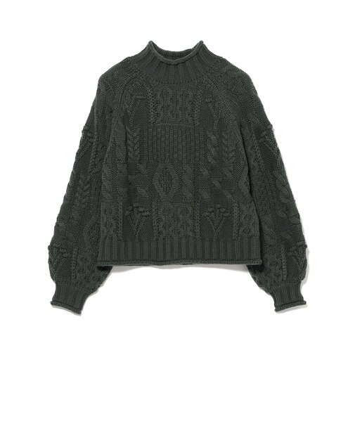 パッチワーク ニット プルオーバー