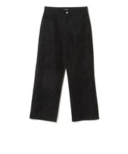 フェイクレザー ワイドストレートパンツ