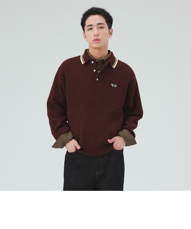 PENNEY'S / FOX ライン ニット ポロシャツ