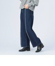 センター フリンジ デニム パンツ（S～M）