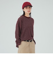 ボーダー ビッグ ロングスリーブ Tシャツ