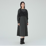 チュール ニット キャミソール × ワンピース（セットアイテム）