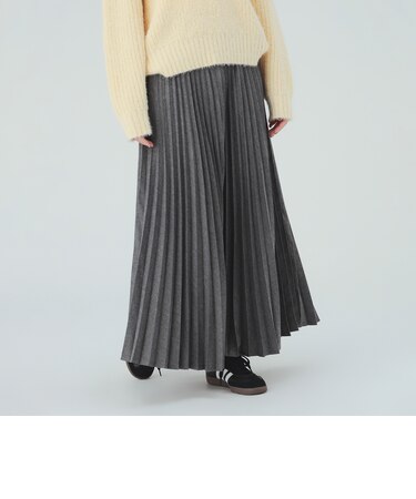 ウールライク プリーツ スカート