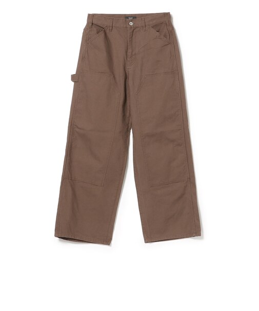 コットンダック ダブルニー ワイドパンツ