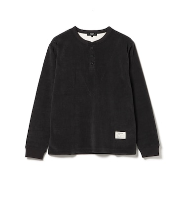 モールワッフル ヘンリーネック カットソー
