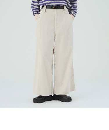 コーデュロイ ドロップループ ワイドパンツ