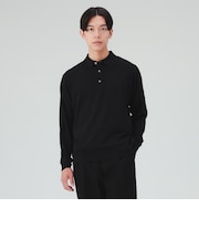 ロングスリーブ ニットポロ