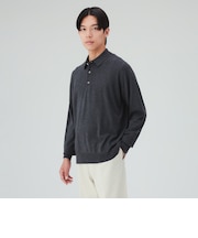 ロングスリーブ ニットポロ