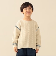 ケーブルニットプルオーバー 2026FW (90~150cm)学校 通園 カジュアル 公園