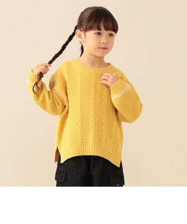 ケーブルニットプルオーバー 2026FW （90～150cm）学校 通園 カジュアル 公園