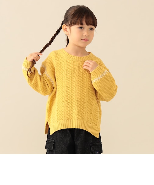 ケーブルニットプルオーバー 2026FW （90～150cm）学校 通園 カジュアル 公園