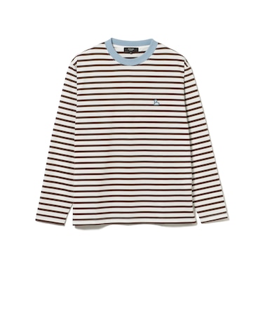 B-HEART ロゴ ボーダー ロングスリーブ Tシャツ