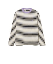 B-HEART ロゴ ボーダー ロングスリーブ Tシャツ