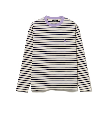 B-HEART ロゴ ボーダー ロングスリーブ Tシャツ