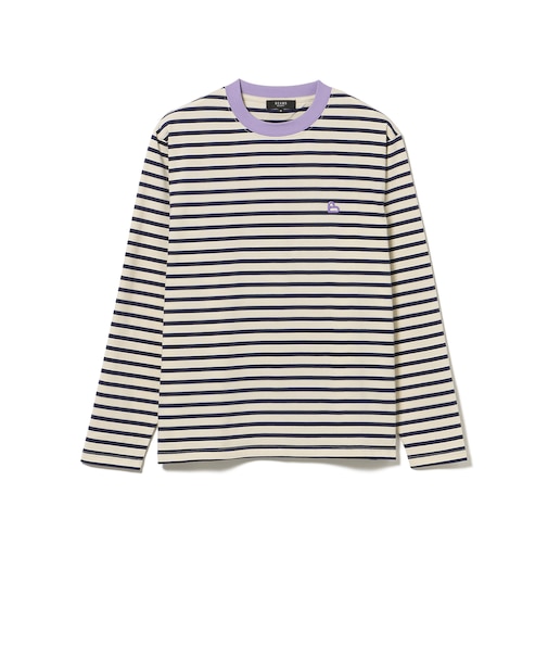 B-HEART ロゴ ボーダー ロングスリーブ Tシャツ