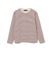 B-HEART ロゴ ボーダー ロングスリーブ Tシャツ