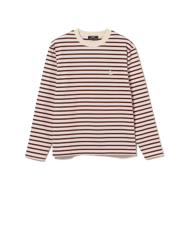 B-HEART ロゴ ボーダー ロングスリーブ Tシャツ