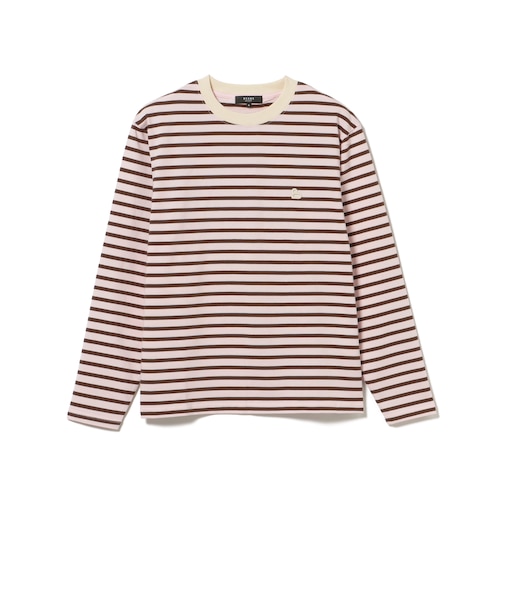 B-HEART ロゴ ボーダー ロングスリーブ Tシャツ