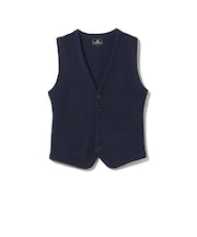 リップル編み ニット ジレ