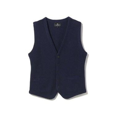 リップル編み ニット ジレ