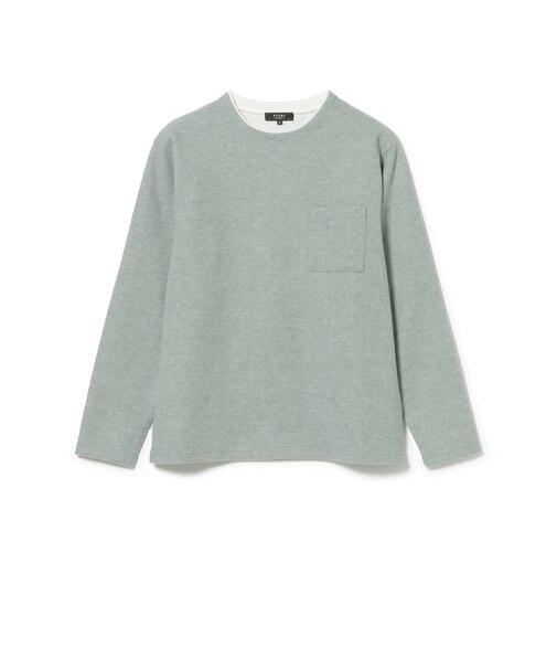 起毛 フェイクレイヤー ロングスリーブTシャツ