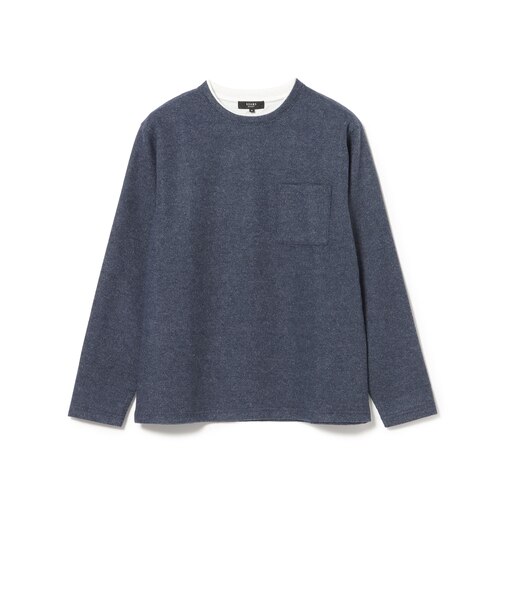起毛 フェイクレイヤー ロングスリーブTシャツ