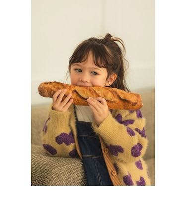 シャギー カーディガン 2026FW (90～140cm) ふわふわ あったか ニット キッズ服