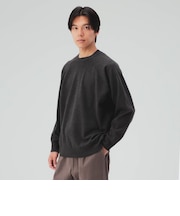 リラックス スウェットライク ニット