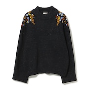 ハンド刺繍 ニット プルオーバー