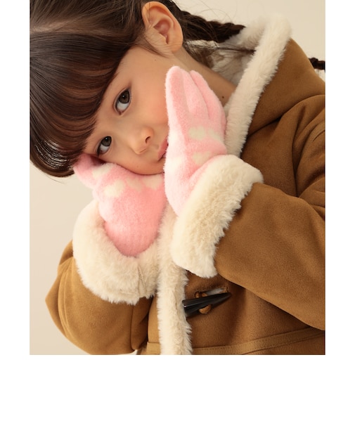 ハート ニット グローブ 2026FW 可愛い ハート柄 手袋 ギフト 冬小物
